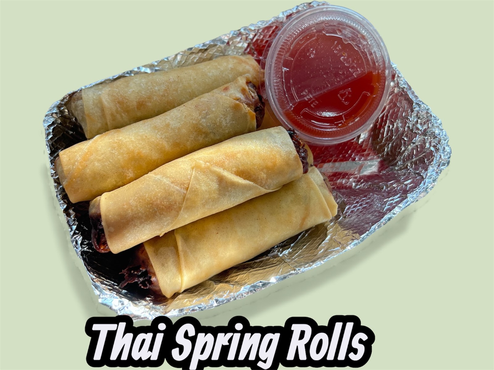 Thai spring rolls with sweet chili dipping sauce